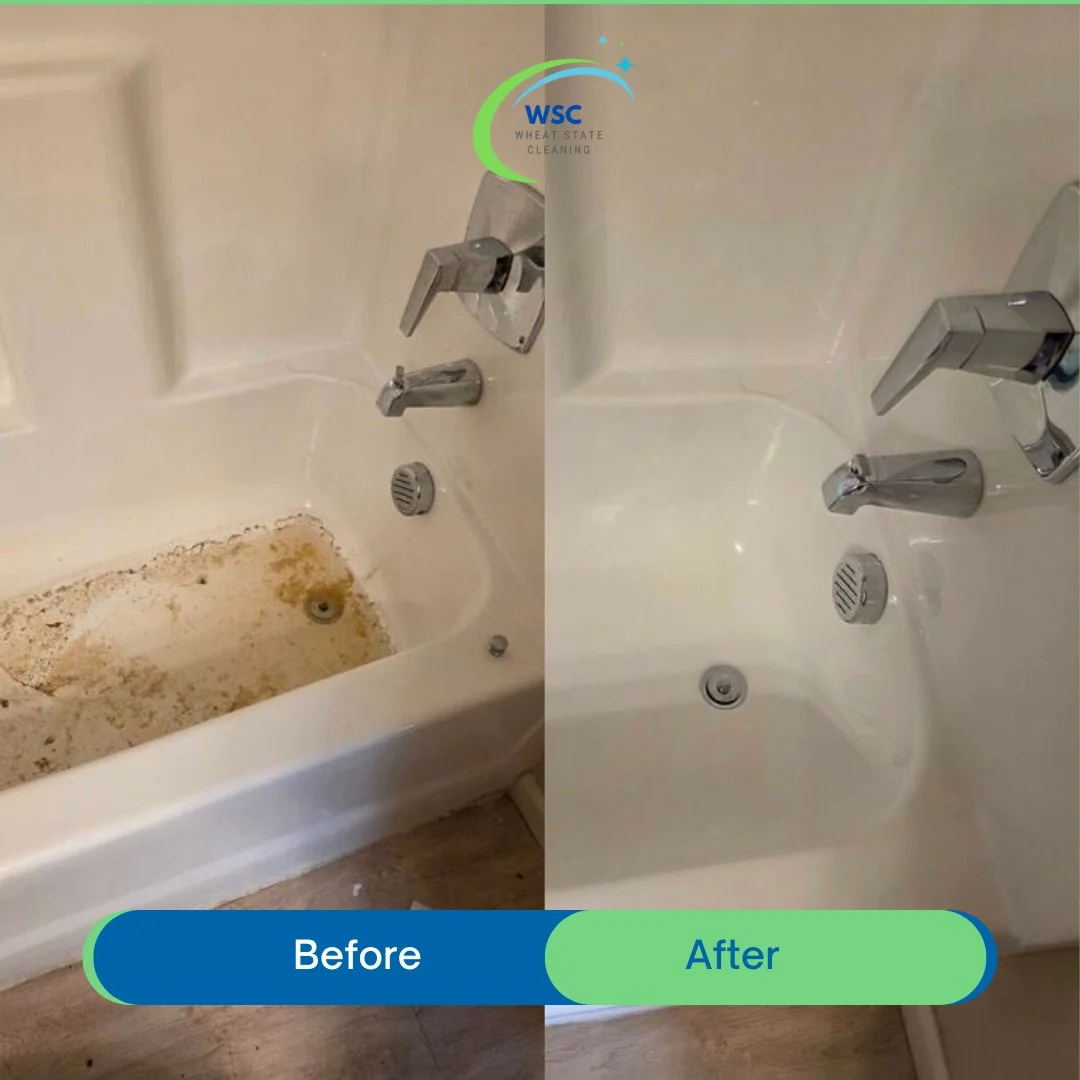 Before and after bathtub deep clean — Maid Nice San Diego San Diego CA